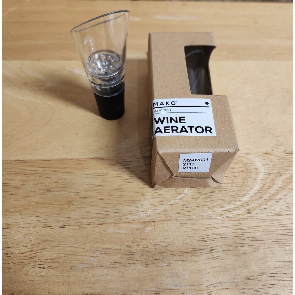 Mako Wine Aerator Bottle Top Spout Easy Pour Bar Ware No Spill Design